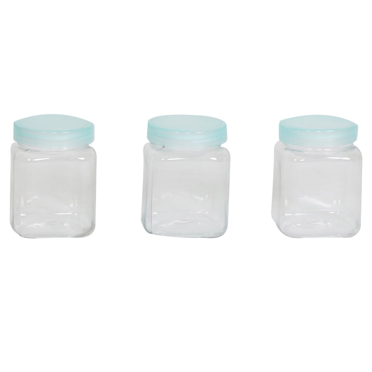 Everything Mary - Clear 6 oz Plastic Jars with Lids - 3 Pack - BPA Free, Reusable Containers